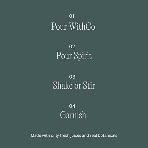 WithCo Craft Cocktail Mixers make 10-32 Drinks - Just Add Whiskey, Bourbon, Tequila, Vodka, Gin, Champagne or Seltzer