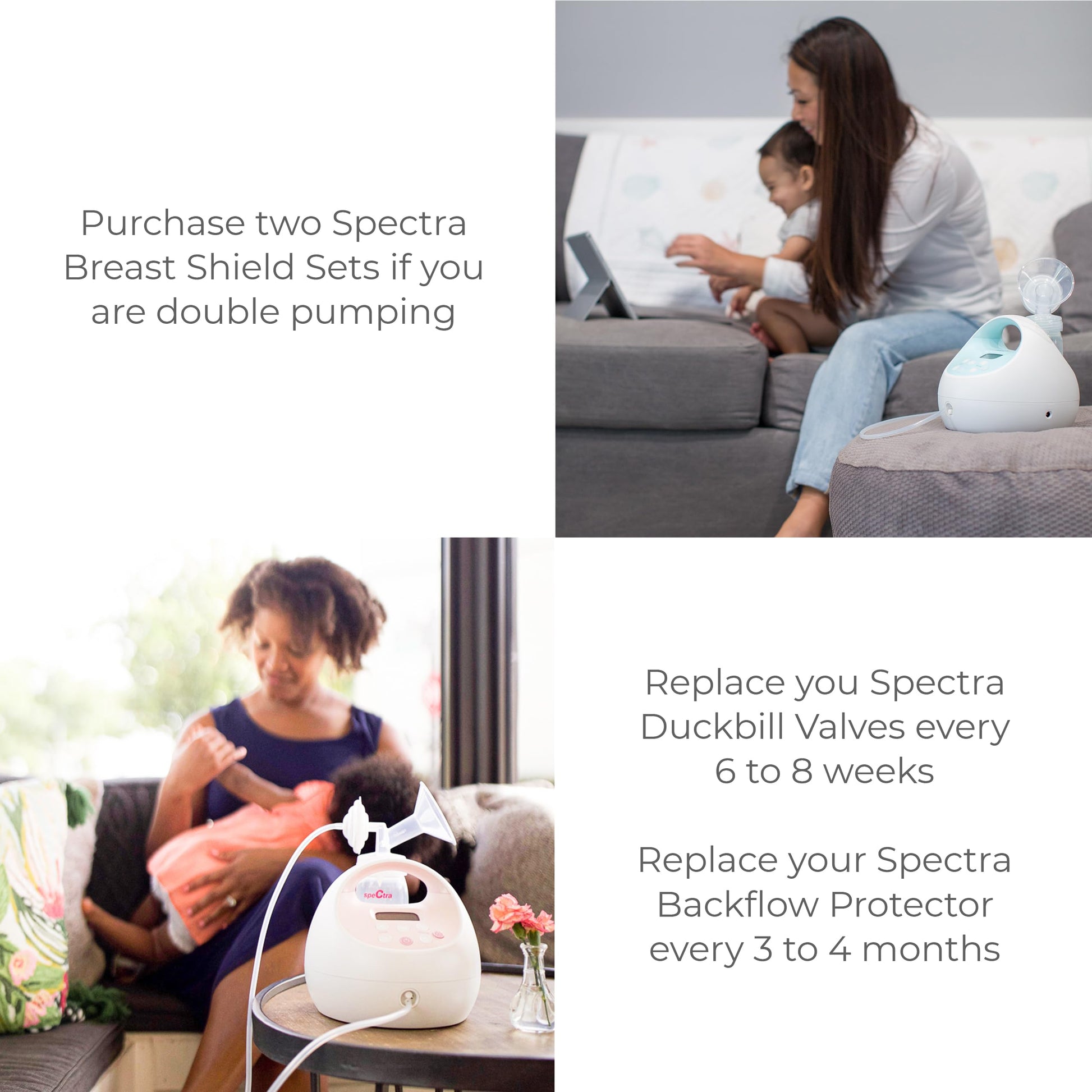 Spectra - Breast Shield Set for Breast Milk Pump - Small