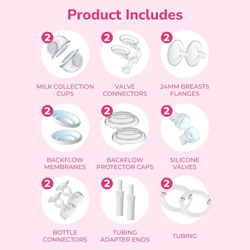 Spectra - CaraCups Wearable Milk Collection - Compatible with Spectra Breast Pumps - 24mm